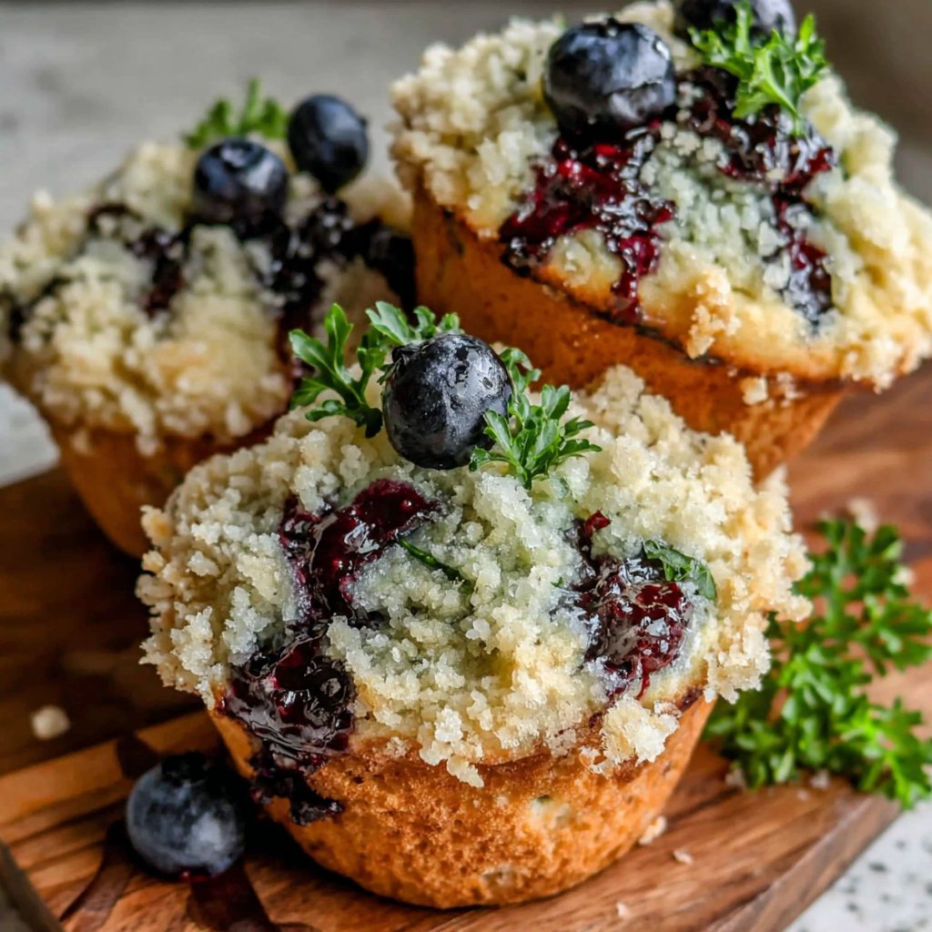 Dandelion and Blueberry Muffins