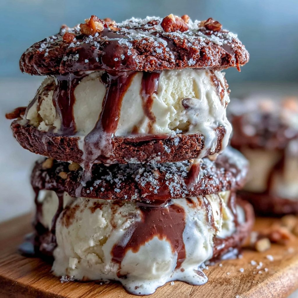 Brownie Ice Cream Sandwiches