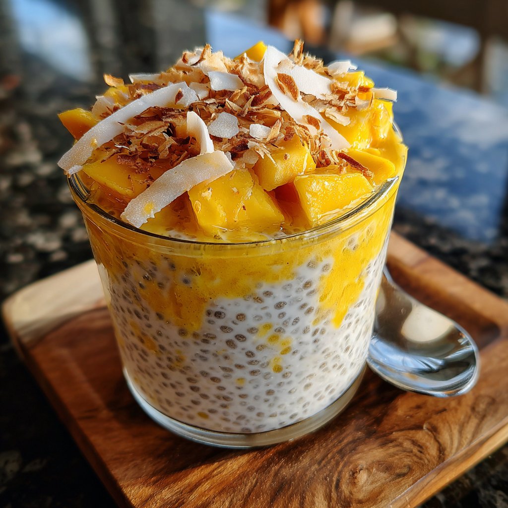 Mango Coconut Chia Pudding