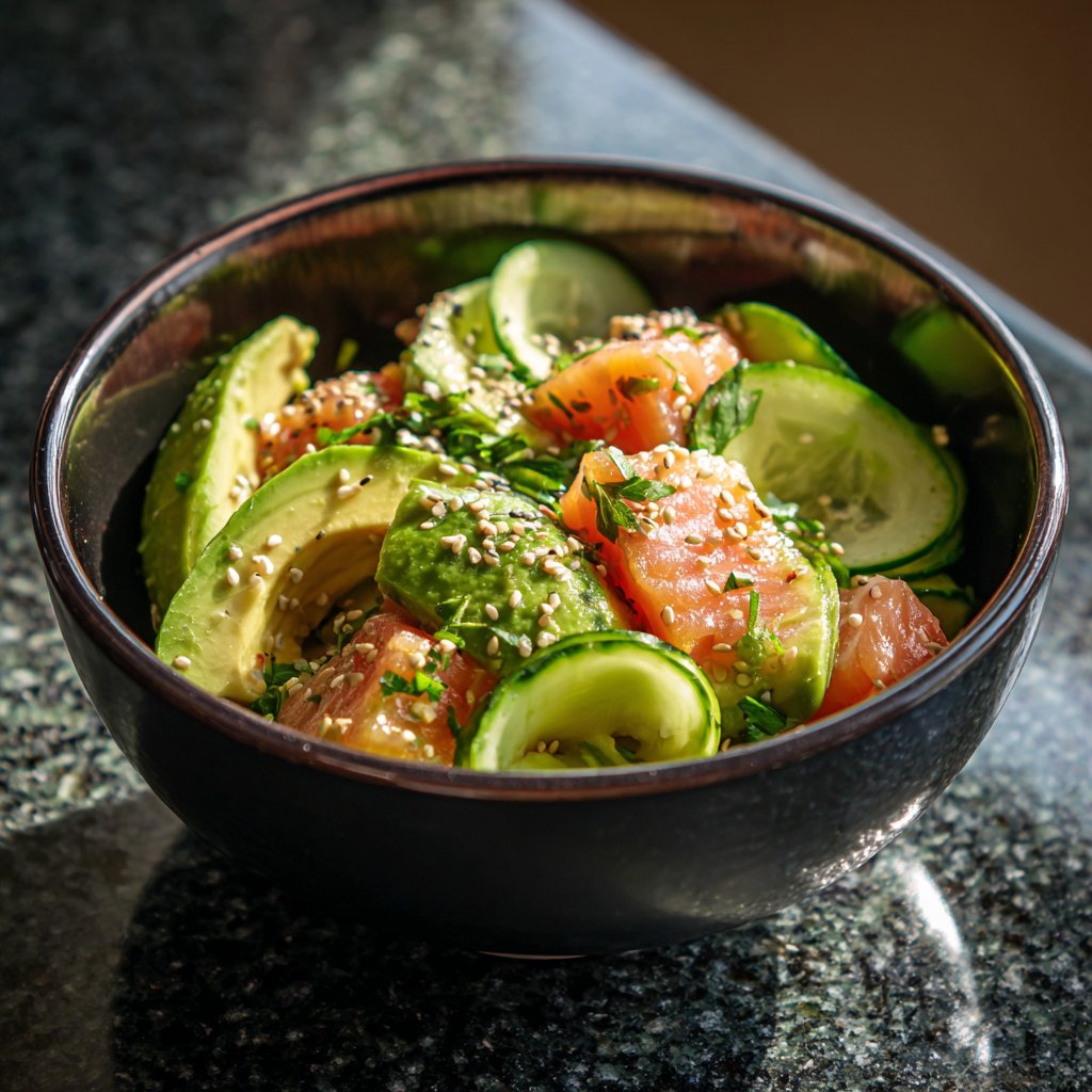 Creamy Avocado Salmon Bowl