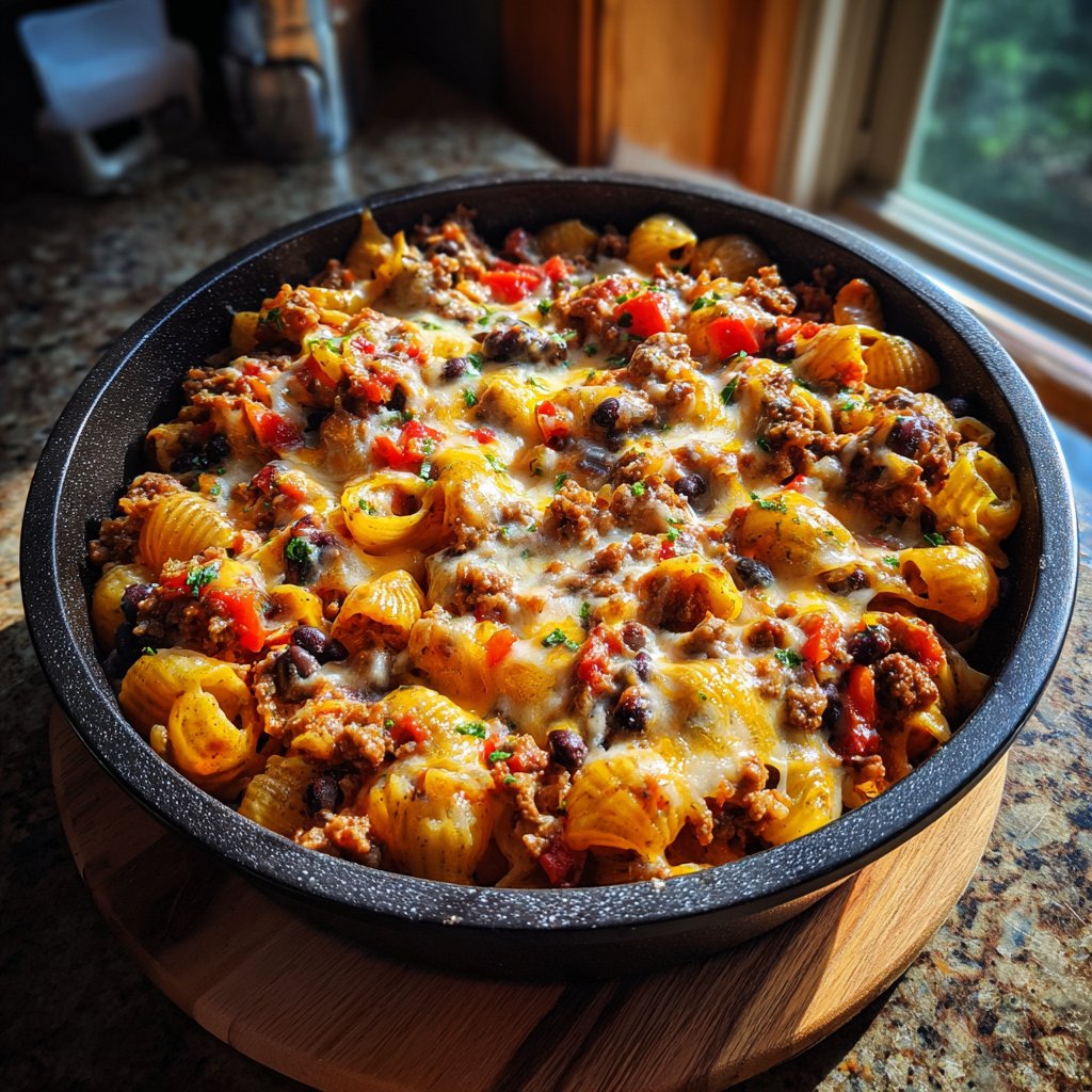One-Dish Taco Pasta Casserole