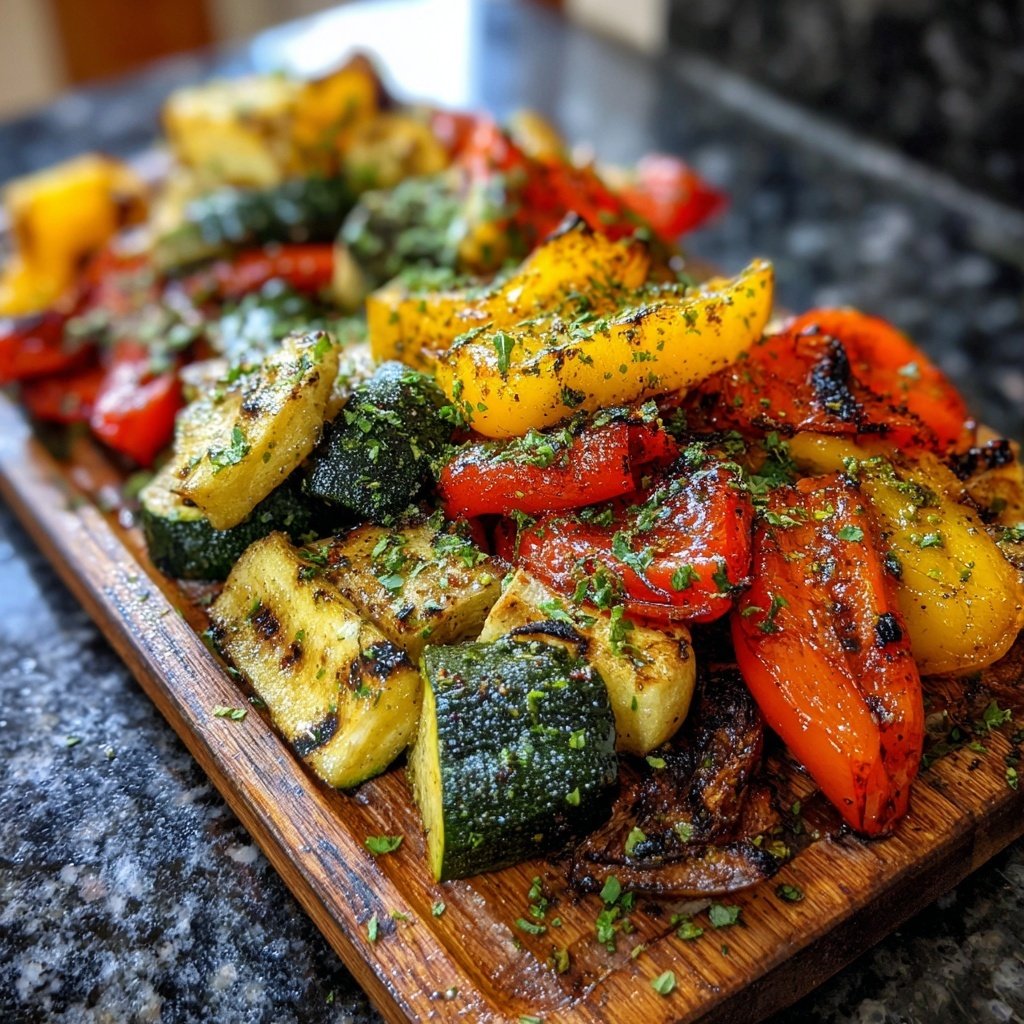 Healthy Lemon Herb Grilled Veggies