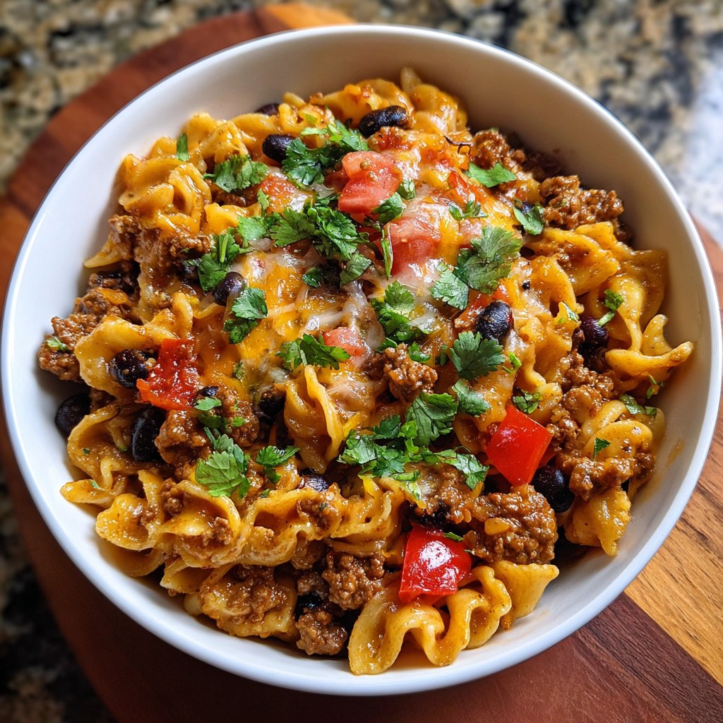 Savory Taco Pasta Bowl